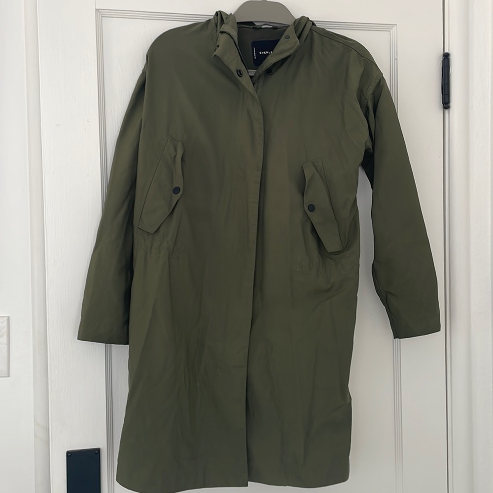 Everlane olive anorak